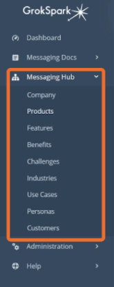 Messaging Hub Menu